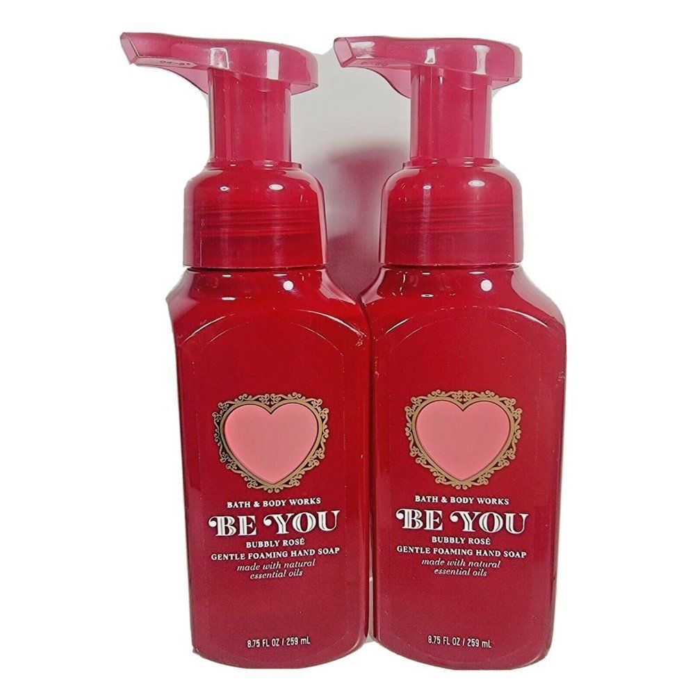 2 BUBBLY ROSE Bath & Body Works Gentle Foaming Hand Soap 8.75oz NEW